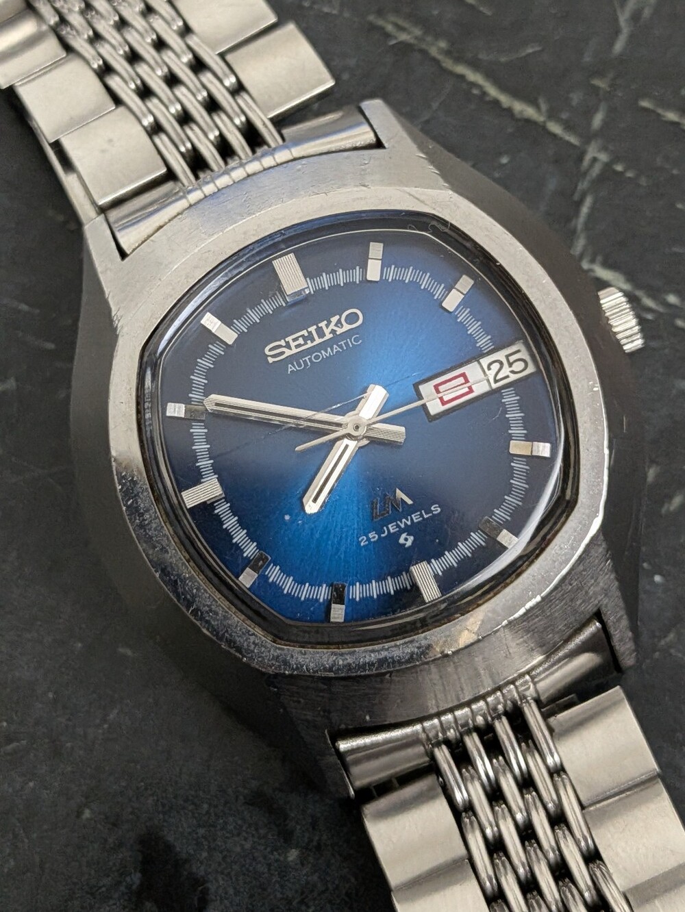 Seiko Lord Matic Automatic Blue Dial Men's Watch Vintage